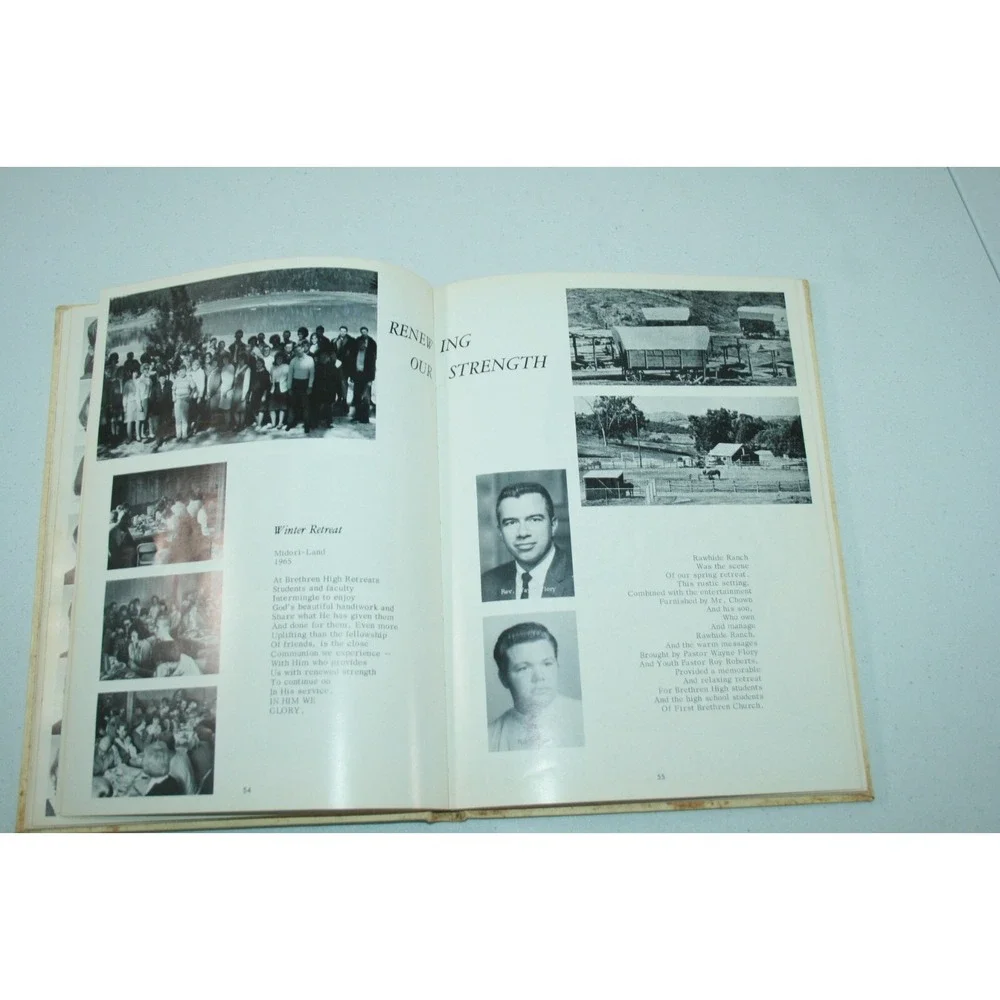 Vintage 1966 Brethren High‎ School Paramount California Ambassador Year Book